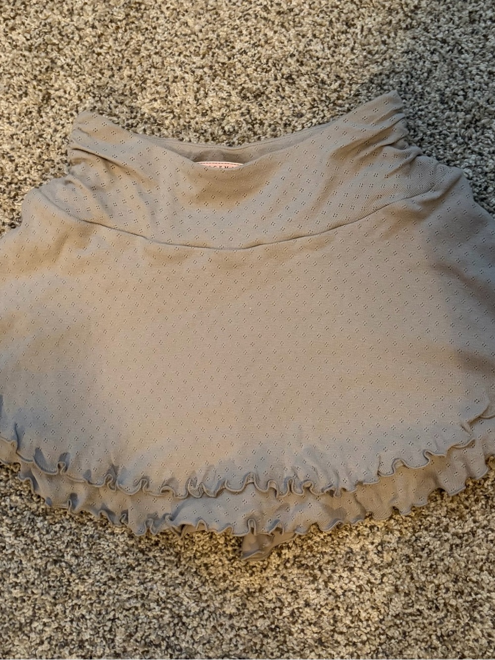Ruffled Mini Skort in Grey - Picture 2 of 3